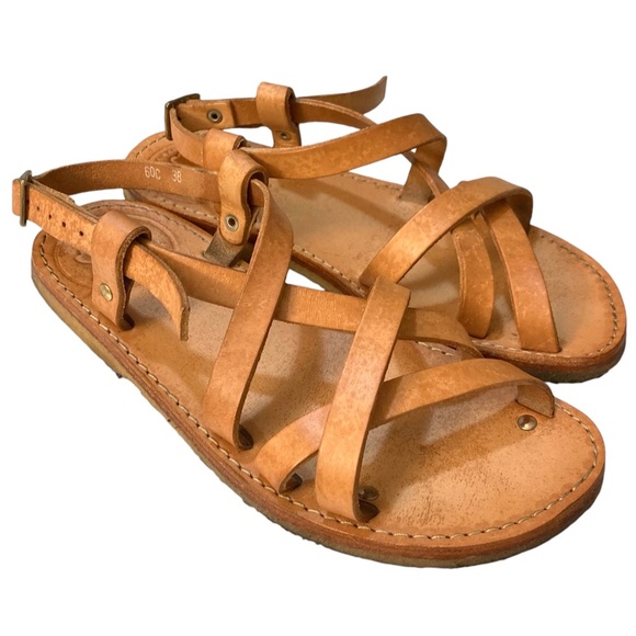 DUCKFEET Bornholm Leather Cross Strap Flat Sandals DENMARK - Picture 3 of 11